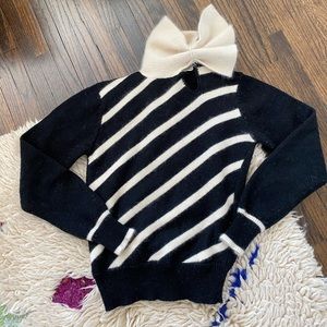 FAVORITE Vintage Black and White Striped Sweater